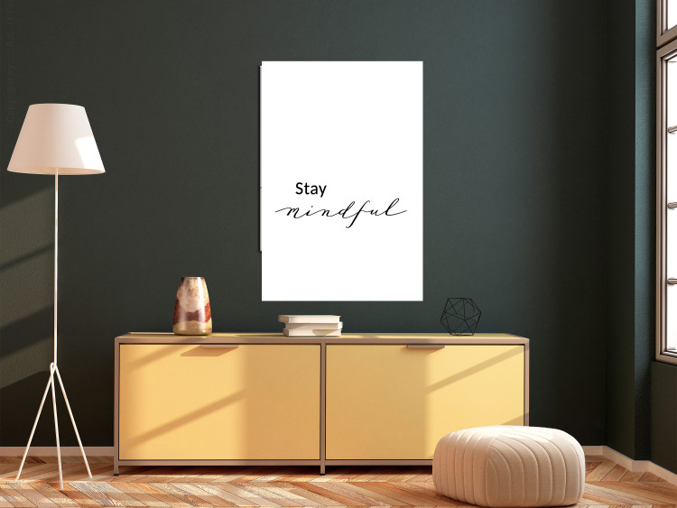 Poster Stay Mindful - English text on a uniform white background 130788 additionalImage 3