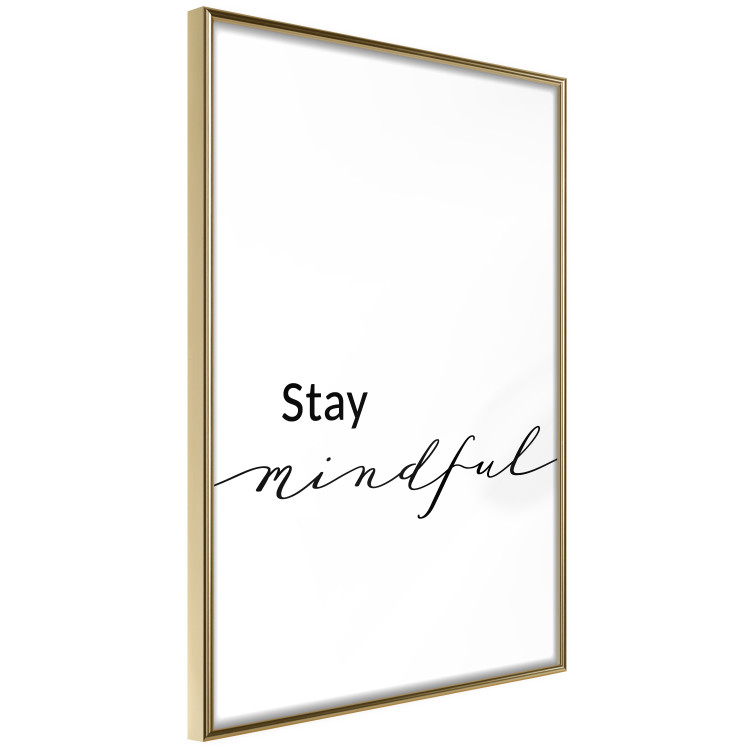 Poster Stay Mindful - English text on a uniform white background 130788 additionalImage 12