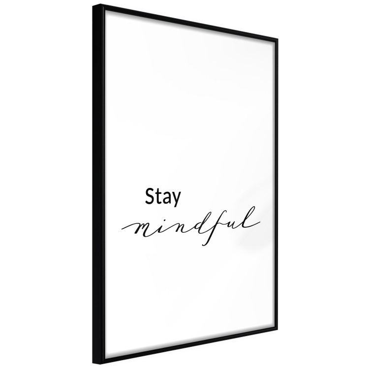 Poster Stay Mindful - English text on a uniform white background 130788 additionalImage 6