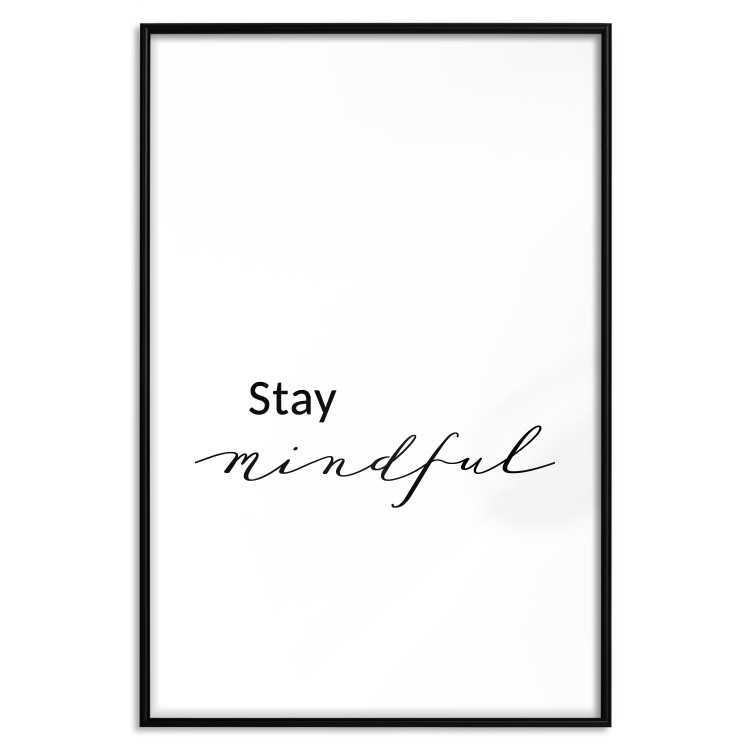 Poster Stay Mindful - English text on a uniform white background 130788 additionalImage 15