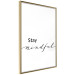 Poster Stay Mindful - English text on a uniform white background 130788 additionalThumb 12
