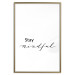 Poster Stay Mindful - English text on a uniform white background 130788 additionalThumb 14