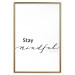 Poster Stay Mindful - English text on a uniform white background 130788 additionalThumb 17