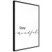 Poster Stay Mindful - English text on a uniform white background 130788 additionalThumb 11