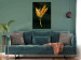 Poster Golden Vegetation - Bouquet of Leaves on a Dark Green Background 145488 additionalThumb 16