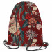 Backpack Noble bouquet - composition of flowers on a burgundy background 147388