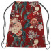 Backpack Noble bouquet - composition of flowers on a burgundy background 147388 additionalThumb 2