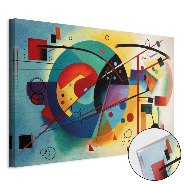 Acrylic Print Colorful Abstraction - Composition Inspired by Kandinsky’s Work [Glass] 151898