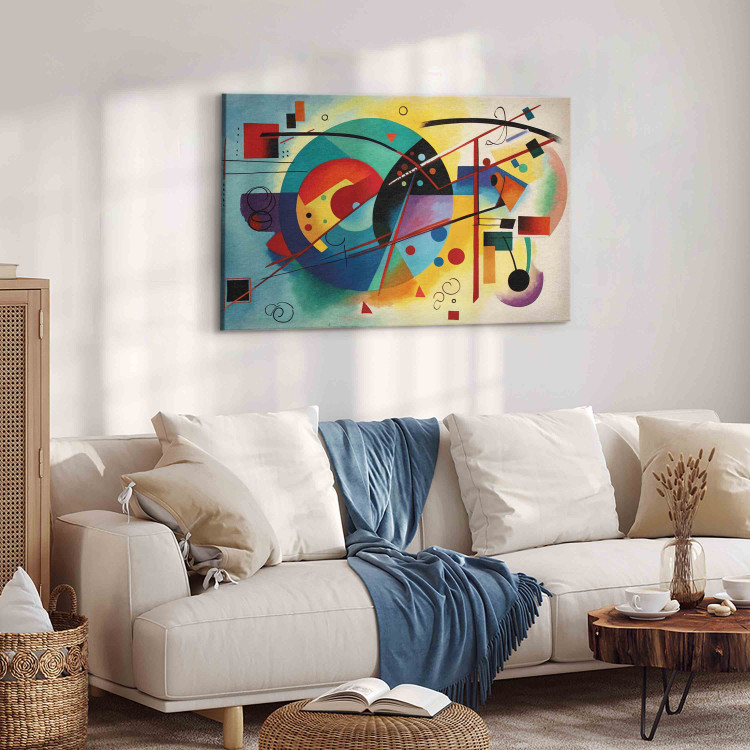 Acrylic Print Colorful Abstraction - Composition Inspired by Kandinsky’s Work [Glass] 151898 additionalImage 3