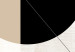 Canvas Black wheel - geometric abstraction on a beige background 137209 additionalThumb 5