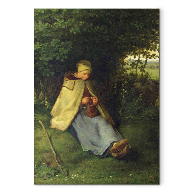 Canvas The Knitter or, The Seated Shepherdess 153909