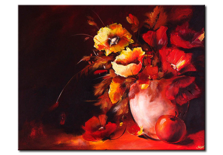 Canvas Still life - a composition full of red flowers 46709