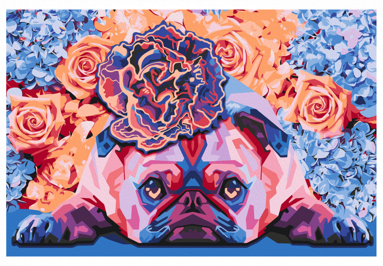 Paint by Number Kit Floral Pug 132119 additionalImage 7