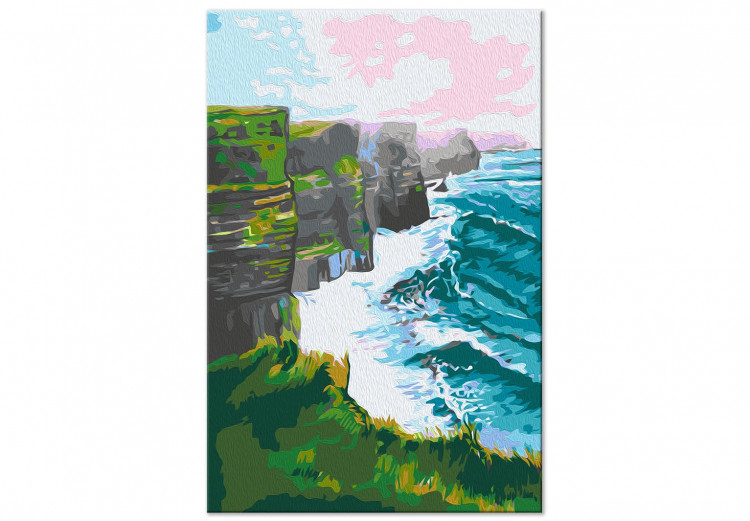 Paint by Number Kit Cliffs of Moher - Foaming Waves, Grassy Cliff and Pink Skies 144519 additionalImage 6