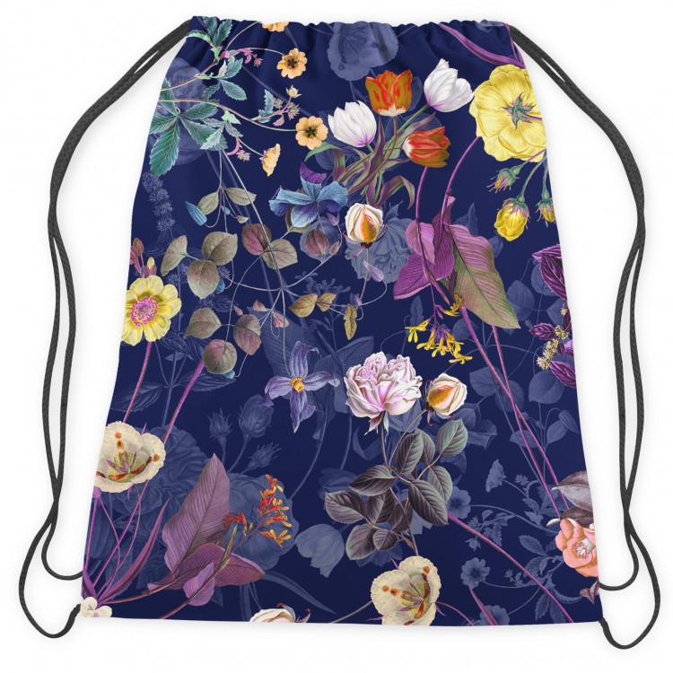 Backpack Oriental meetings - floral composition on a sapphire background 147419 additionalImage 2
