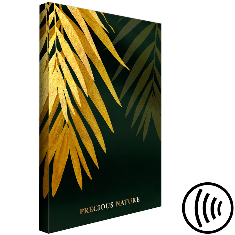 Canvas Tropical Leaves (1-piece) - landscape with exotic plants and text 148919 additionalImage 6