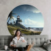 Round wallpaper Safe Shore - Seascape With Lighthouse and Tropical Beach 151619 additionalThumb 2