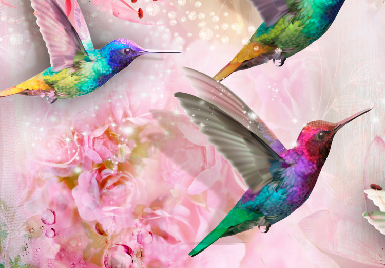 Canvas Colourful Hummingbirds (1 Part) Narrow 108029 additionalImage 5