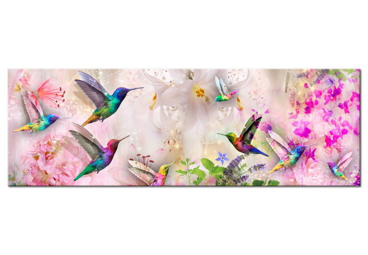 Canvas Colourful Hummingbirds (1 Part) Narrow 108029