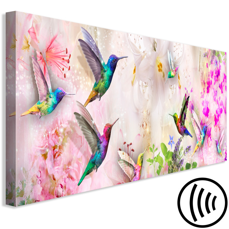 Canvas Colourful Hummingbirds (1 Part) Narrow 108029 additionalImage 6