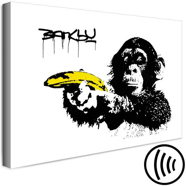 Canvas Banksy: Monkey with Banana (1 Part) Wide 132429 additionalImage 6