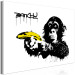 Canvas Banksy: Monkey with Banana (1 Part) Wide 132429 additionalThumb 2