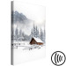 Canvas Winter Morning - Sunrise Landscape Over the Mountains, Forest and a Cottage 148429 additionalThumb 6