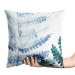 Decorative Velor Pillow Fern Leaf - Organic Composition With Blue Watercolor Plant 151329 additionalThumb 4