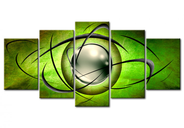 Canvas Rotating globe - green 55829