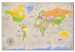 Canvas Unknown Lands (1-part) - Colorful Vintage-Style World Map 95929