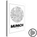 Canvas Munich - map of the German city in black and white 118439 additionalThumb 6