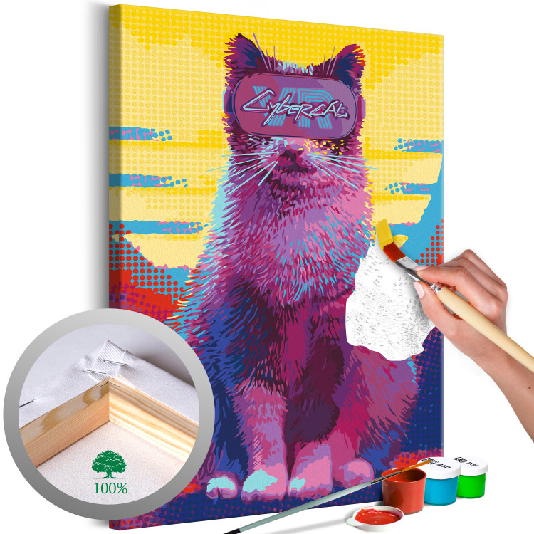 Paint by Number Kit Cybercat 132039