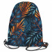 Backpack Mysterious bushes - blue and orange leaf motif 147539