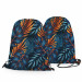 Backpack Mysterious bushes - blue and orange leaf motif 147539 additionalThumb 3