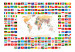 Wall Mural Geography lesson - world map with country flags in English 90439 additionalThumb 1