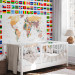 Wall Mural Geography lesson - world map with country flags in English 90439 additionalThumb 4