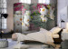 Room Divider Sounds of the Desert II - white orchid flowers on a background of colorful plants 95239 additionalThumb 2