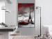 Canvas Red Car in Paris (1 Part) Vertical 113749 additionalThumb 3