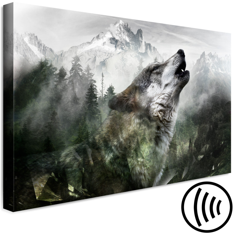Canvas Howling Wolf (1 Part) Wide 125949 additionalImage 6