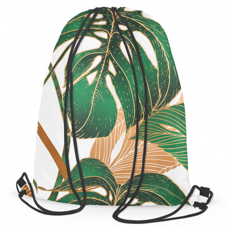Backpack Hollow leaves - a botanical composition in shades of green and brown 147449