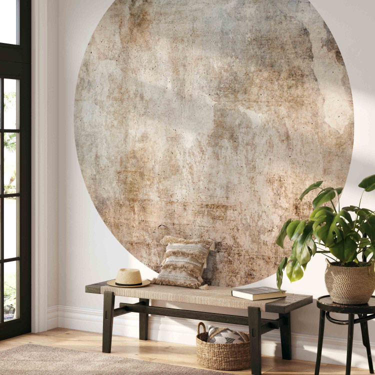 Round wallpaper Rust Texture in Sepia - Abstract Painting in Brown Tones 151449 additionalImage 5