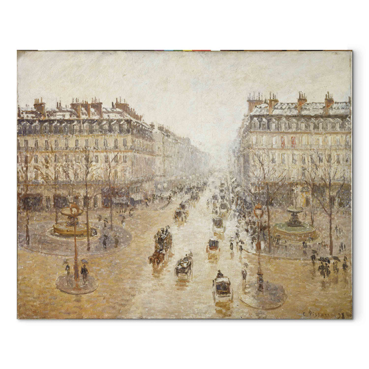 Canvas Avenue de l'Opéra. Effet de neige. Matin 155849