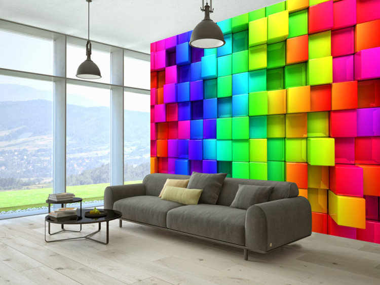 Wall Mural Colourful Cubes 61949