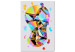 Canvas Rainbow abstraction - colorful shape with non-obvious geometry 117459