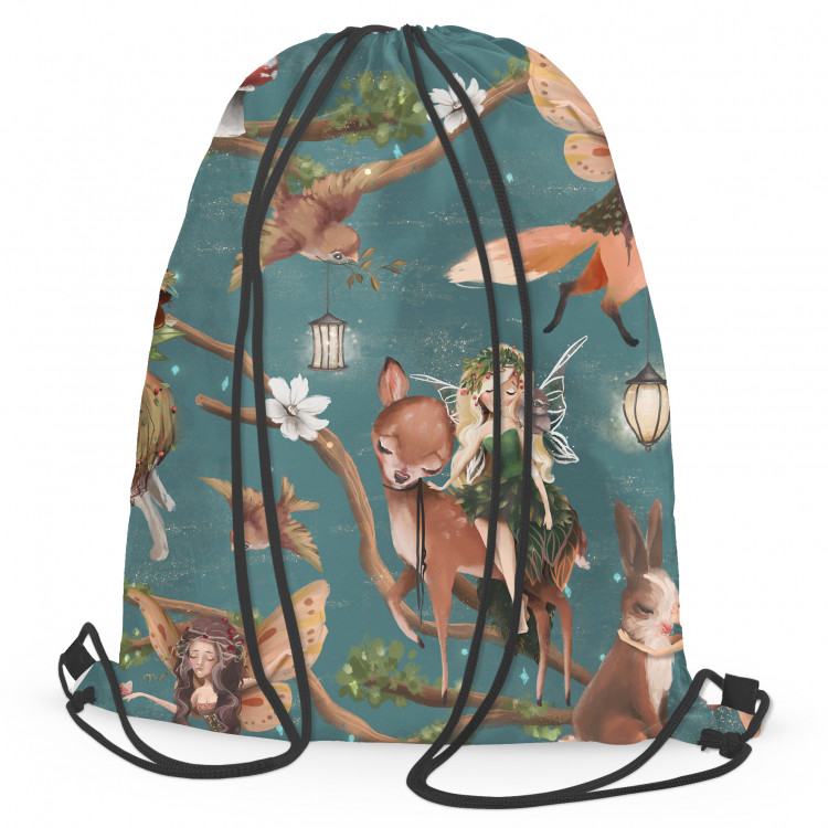 Backpack In an enchanted forest - deer, fairies and branches in darkness 147359
