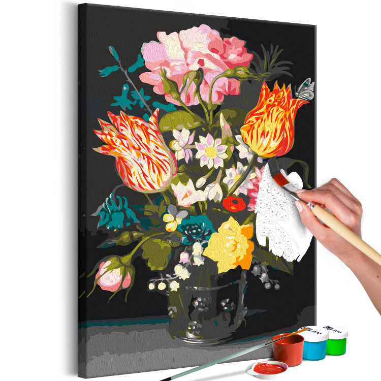 Paint by Number Kit Colorful Flowers - Bouquet of Tulips, Peonies and Lily of the Valley in a Vase 147659 additionalImage 7