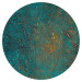 Round wallpaper Azure Mirror - Turquoise Abstraction With Visible Paint Structure 149159 additionalThumb 1