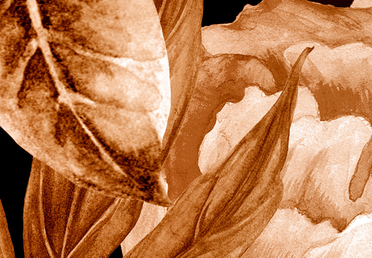 Canvas Bouquet of lilies and peonies in sepia - photo with flowers in sepia 123869 additionalImage 4