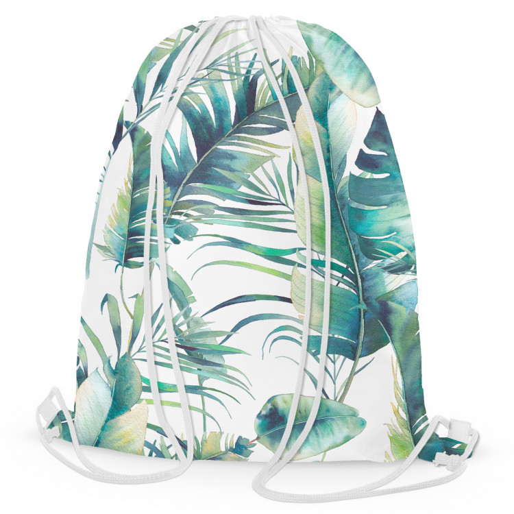 Backpack Light leaves - tropical flora in watercolour style on white background 147369