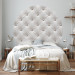 Round wallpaper Quilted White Leather - Decorative Lining With Diamonds 149169